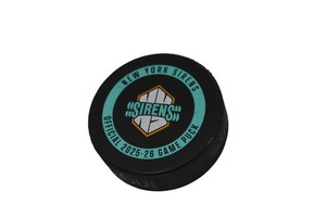New York Sirens Puck One Size Black PWHL Hockey Official Game 2025-26 Season