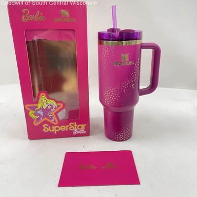 Stanley Barbie 40oz Quencher H2.0 FlowState Tumbler Superstar Pink Gold Stars