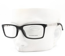 Burberry Eyeglasses B 2159-Q 3428 Glasses Polished Black Silver 54mm w/pouch