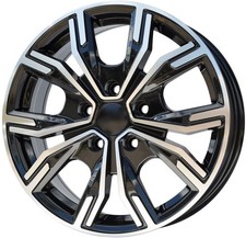 Jeu (4 pièces) jantes 6408 16x6.5 5x114.3 ET45 - MB - poli + noir