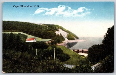 Vintage Cape Blomidon Nova Scotia Canada Postcard Scenic View House AA317