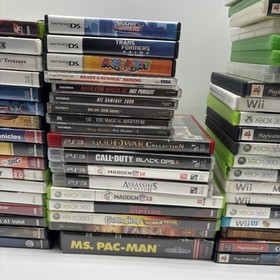 Video Game Case & Manual Lot Of 61- Xbox, Ds, Ps2 , PS3 , Etc - READ