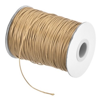 Khaki 1mm Waxed Cord 175 Yard Wax Bead Thread String for Jewelry Making