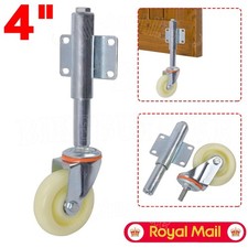 4" Heavy Duty Spring Loaded Caster Gate Wheel Support Jockey Door Sliding Wheel