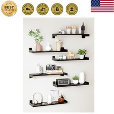 Floating Shelves for Wall, Shelves for Decor Storage Set of 6, Wall Mounted W...