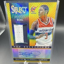 Panini 2013-14 Select Gold Prizm Auto Jersey /10 Bradley Beal Jersey #. 3/10 