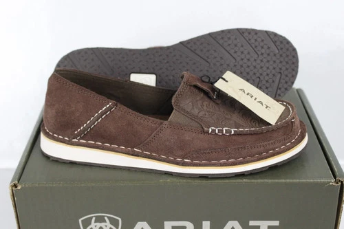 Ariat Women's Cruiser Slip On Comfort Shoes Brown Floral Emboss 10031609