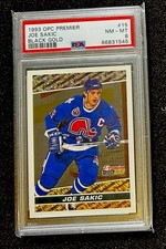 1993 O-Pee-Chee Premier BLACK GOLD Joe Sakic Quebec Nordiques PSA 8