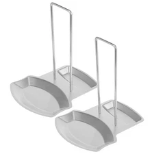 2pcs Multipurpose Pot Lid Organizer Stainless Steel Spoon Rest Holder