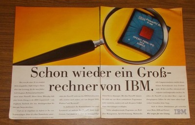 Seltene Werbung IBM PowerPC PPC 601 - Wieder ein Großrechner von IBM 1994
