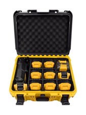 Case for Dewalt Battery- Extra Large Hard Storage Box with Adjustable Divider...