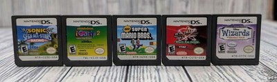 nintendo ds games lot 5 Mario, Sonic, iCarly , Wizards, Smarter. Tested Works
