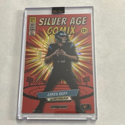 Jared Goff 2026 Just The Hits Silver Age Comix Mammoth 1/1 Oversized 4x6 Lions