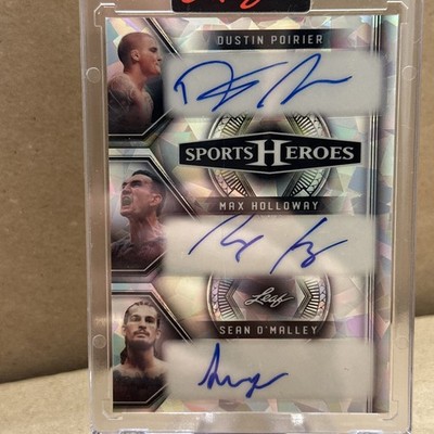 2025 Leaf Metal Sports Heroes Auto /10 Dustin Poirier Max Holloway