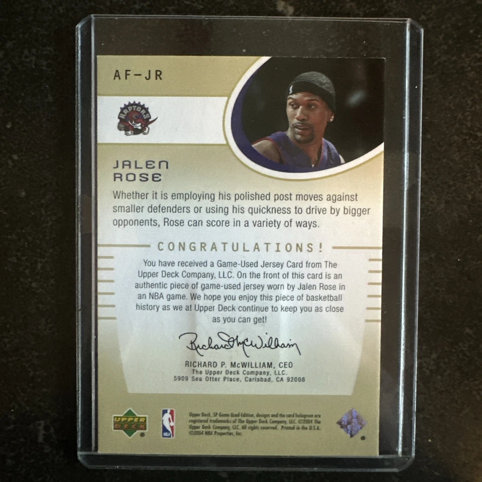 AF-JR - 2004-05 SP比赛使用正品面料#JR Jalen Rose球衣 — 第 2/2 张图片