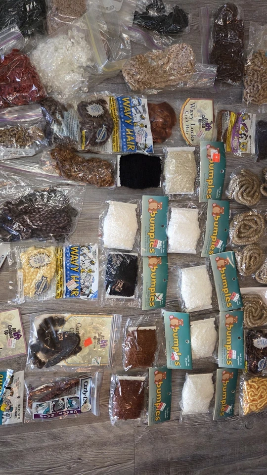 Vintage One And Only Bumples All Cooped Up Hair Doll Wigs HUGE LOT - Image 4 of 4