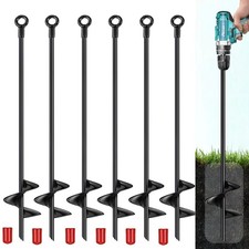 18 inch Ground Anchors Srew in Heavy Duty, Earth Shed Anchor Kit, Trampoline ...