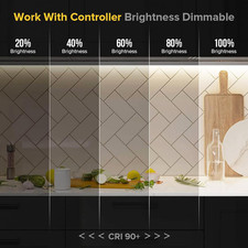 5V USB LED Strip Lights, 3.28FT COB Light Strip White, Short LED Strip Light,...