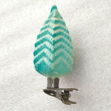 Rare Vintage Soviet Glass Christmas Ornament USSR Xmas Fir-Tree Decoration 1960s