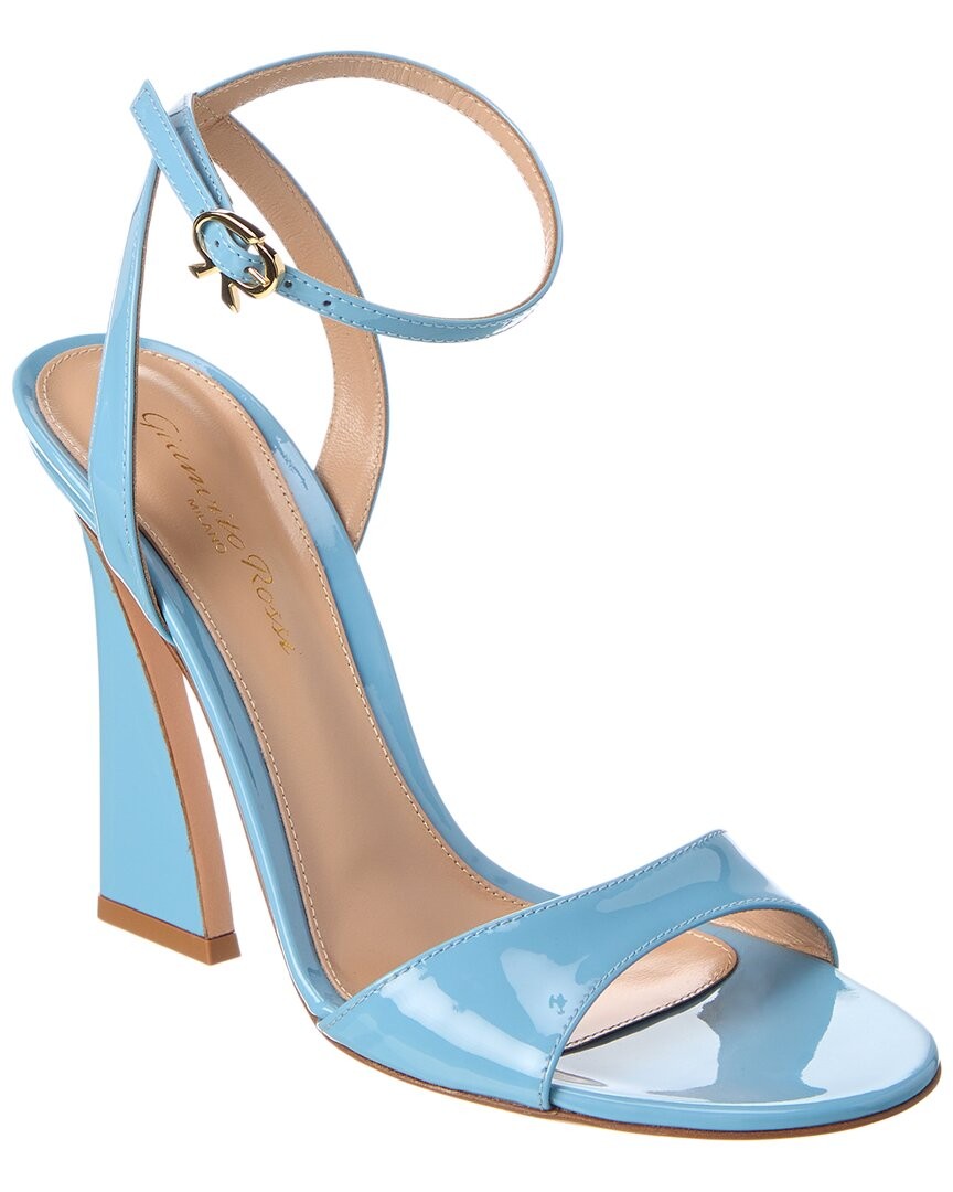 Gianvito Rossi Aura 105 Patent Sandal Women's Blue 41