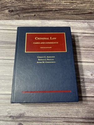 Criminal Law by Gerald Ashdown, Adam Gershowitz and Ronald Bacigal Used See Pics