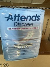 Brand new, sealed Attends Discreet Bladder Control Pads.