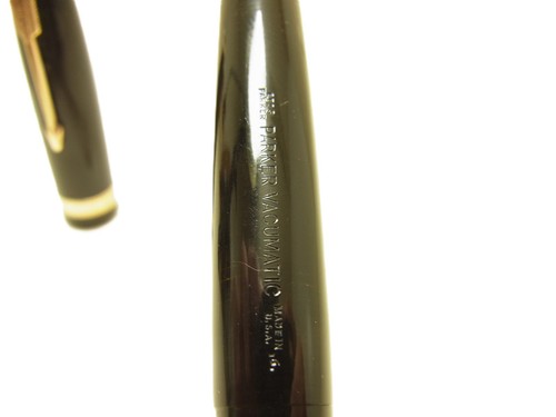 Schöner 3. Gen PARKER VACUMATIC MAJOR laminierter Black Diamond Füllfederhalter EF - Bild 4 von 7