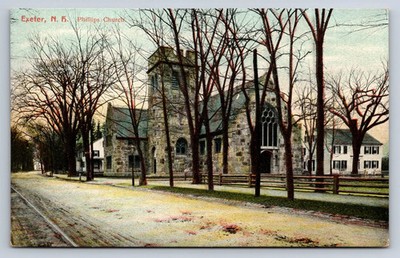 Exeter NH Phillips Church Undivided Back Pub Palmers 5 & 10 Stores Postcard