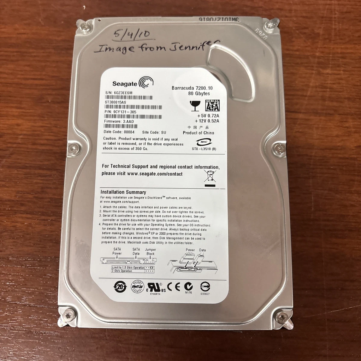 Seagate 80 GB Internal Hard Disk Drives for sale | eBay