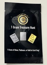 Breakmint 1 Gram Sealed Treasure Hunt For 1 Gram Gold, Platinum Silver Series 1 1181.93 per troy oz