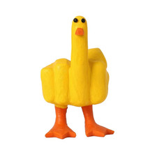 Middle Finger Duck Desktop Mini Ornament Resin Crafts Duck You Simulation Duck O