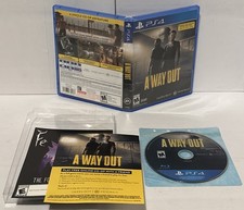 A Way Out Sony PlayStation PS4 100% Complete CIB w/ Inserts Clean Tested Works