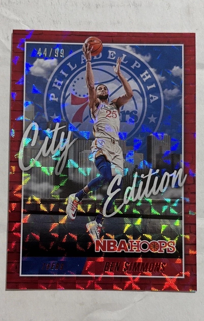 2020-21 Panini NBA Hoops - City Edition Ben Simmons #23 Hyper Red /99