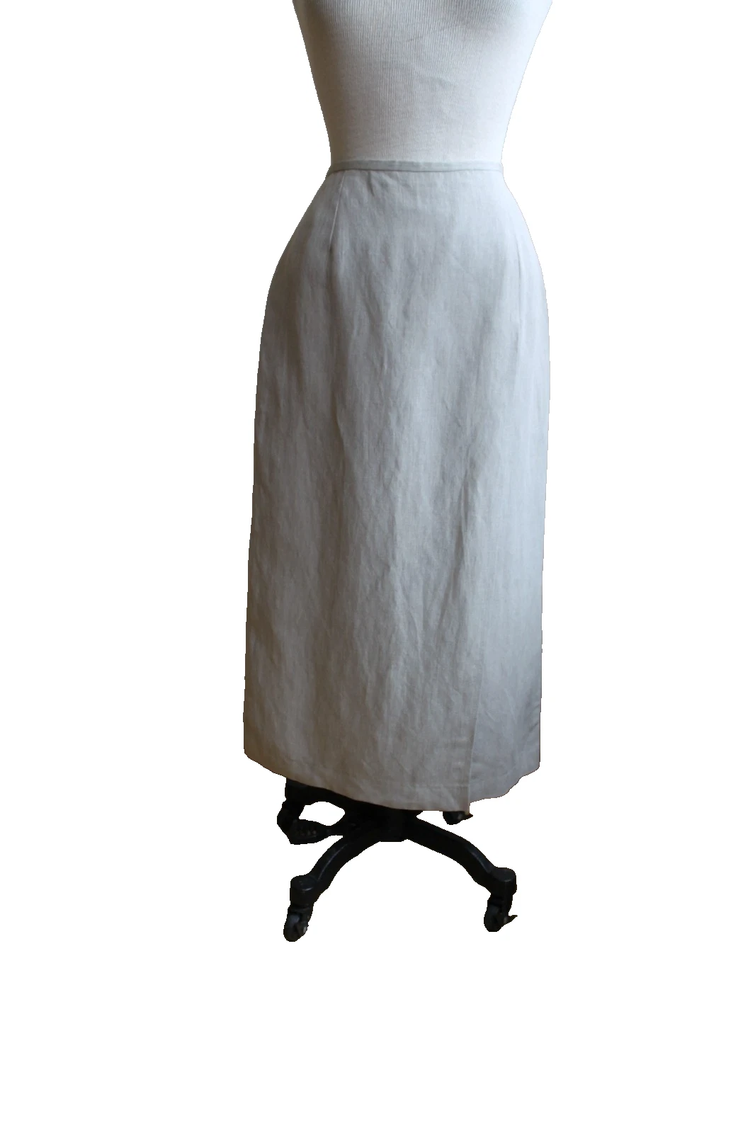 Vintage 90's Jenni Max NYC Khaki Linen Midi Skirt Lined Waist 28" Length 33"
Opens in a new window o