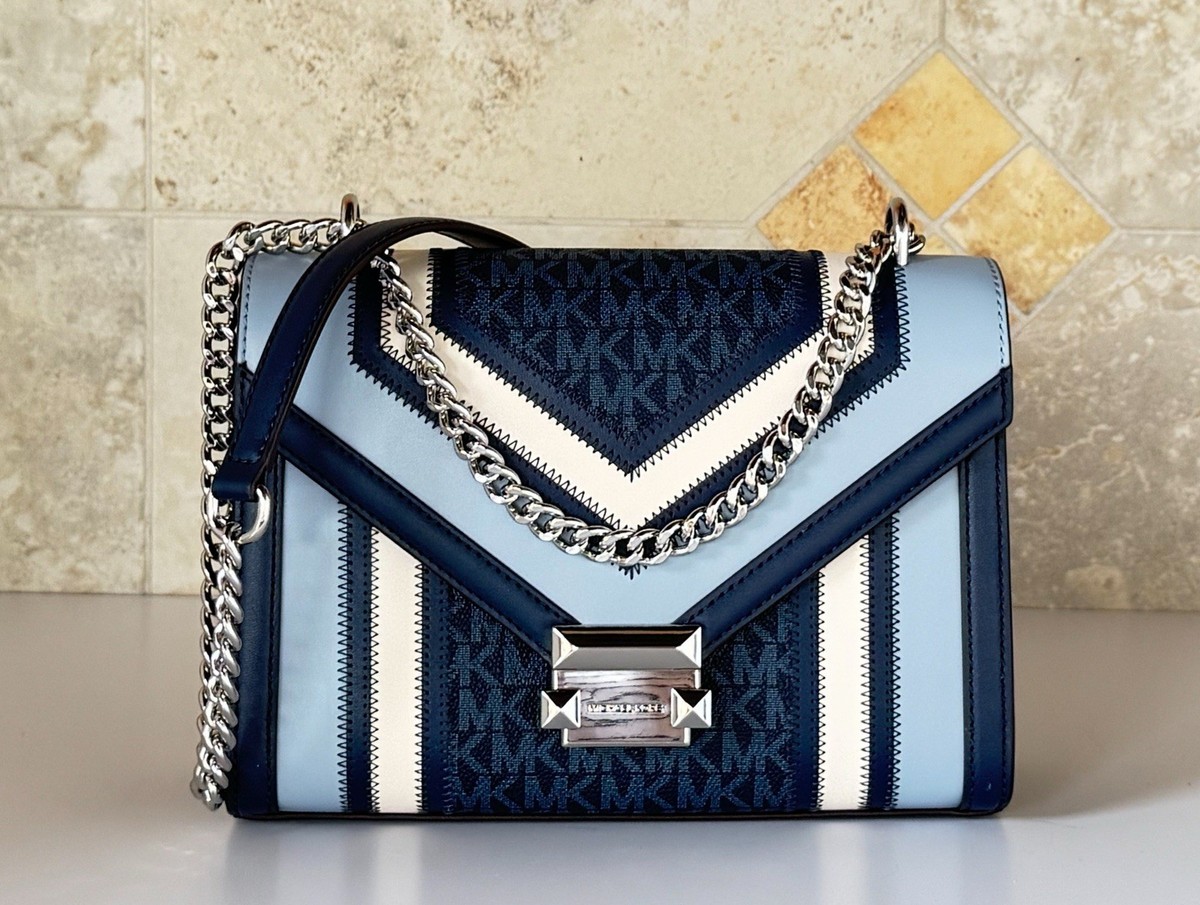 MICHAEL KORS WHITNEY MEDIUM FLAP SHOULDER CHAIN CROSSBODY BAG MK