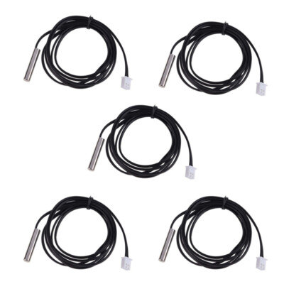  5 PCS Waterproof Temperature Transducers Sensor Probe NTC 10k Thermistor