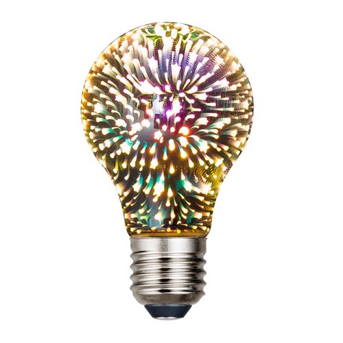 3D Decoration LED Bulb E27 Glass Colorful Vintage Light Edison Bulb Firework - Picture 11 of 15