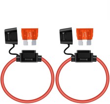 2 Pieces Standard Car Fuse Holder 40A Waterproof and dustproof