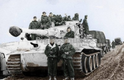 #ad WW2 Picture Photo Tiger I in winter cammo Panzer Ace Otto Carius commander 1536 $5.36