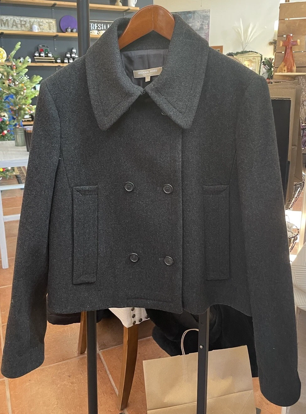 Giacca donna doppiopetto lana Michael Kors taglia 10