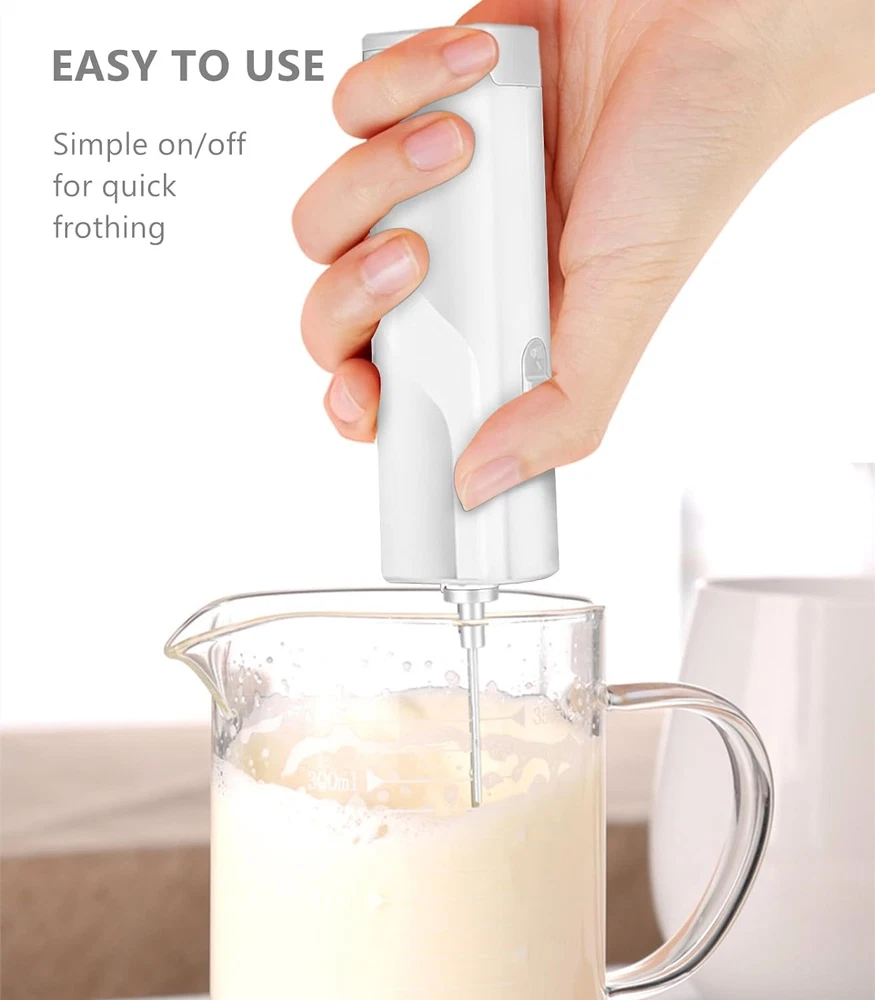 Milk Frother Handheld,  Battery Operated Electric Coffee Frother Wand, Mini Hand