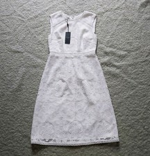 Hobbs Skylar dress BNWT Ivory cream lace knee length shift UK 10 US 6 Cost £229