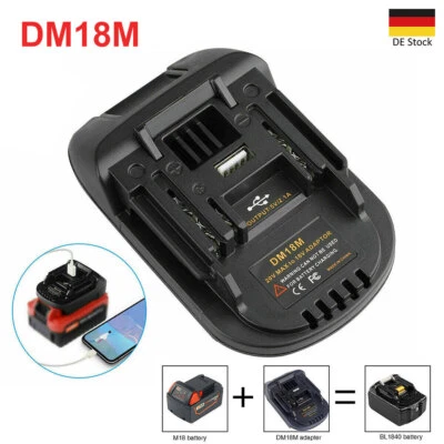 MARKENLOS Akku Adapter für Milwaukee/Dewalt 18V Konvertieren zu Makita 18V Elektrowerkzeug