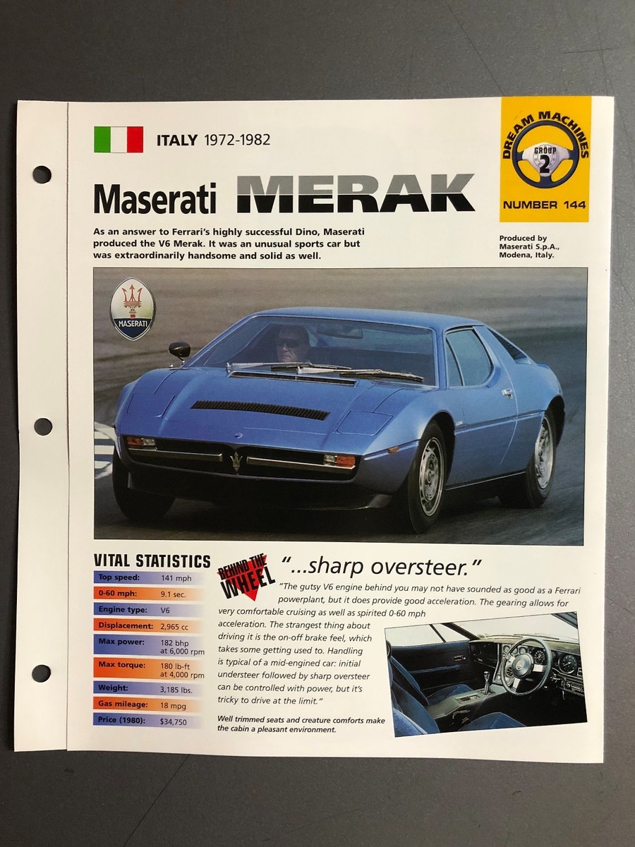 1972 - 1982 MASERATI Merak Coupe IMP 