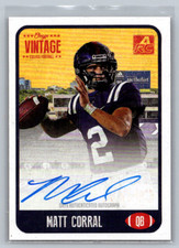 2021 Onyx Vintage College Football #CAMC Matt Corral Blue Signatures