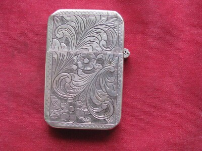 Vintage .800 Silver Fancy Florentine Lighter w/Zippo Insert, Made