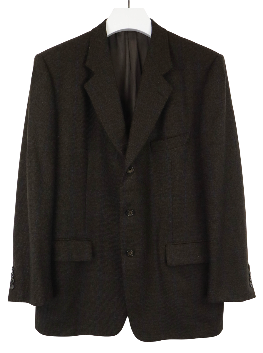 CORNELIANI Vogue Blazer Men's (EU) 54R Wool Single Breasted Plaid