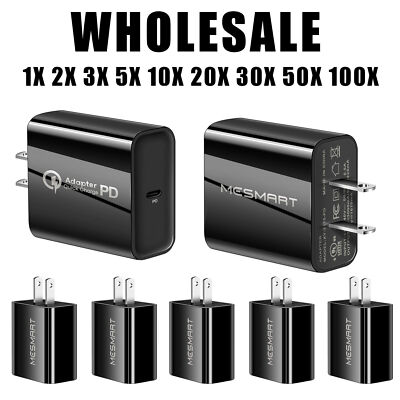 20W USB Type-C Wall Fast PD Power Charger Adapter For iPhone 14 13 12 11 Pro Lot