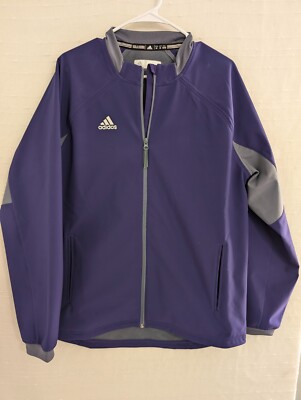 Adidas Mens Jacket M purple Clima warm Fielders Choice coat