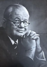 Lyndall Urwick (Business Mgmt expert) Large Vintage 1967 Christmas Card